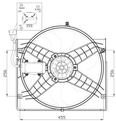 NRF Wentylator, chłodzenie silnika NRF 47442