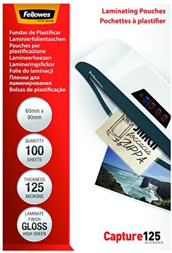 Fellowes Folie do laminacji  Capture 60 X 90 MM 125 mikronów błyszczący 100 sztuk 5397402