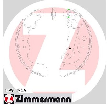 ZIMMERMANN Zestaw szczęk hamulcowych ZIMMERMANN 10990.154.5