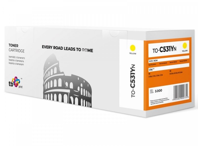 TB Print Toner do OKI C531 TO-C531YN Żółty 100% nowy