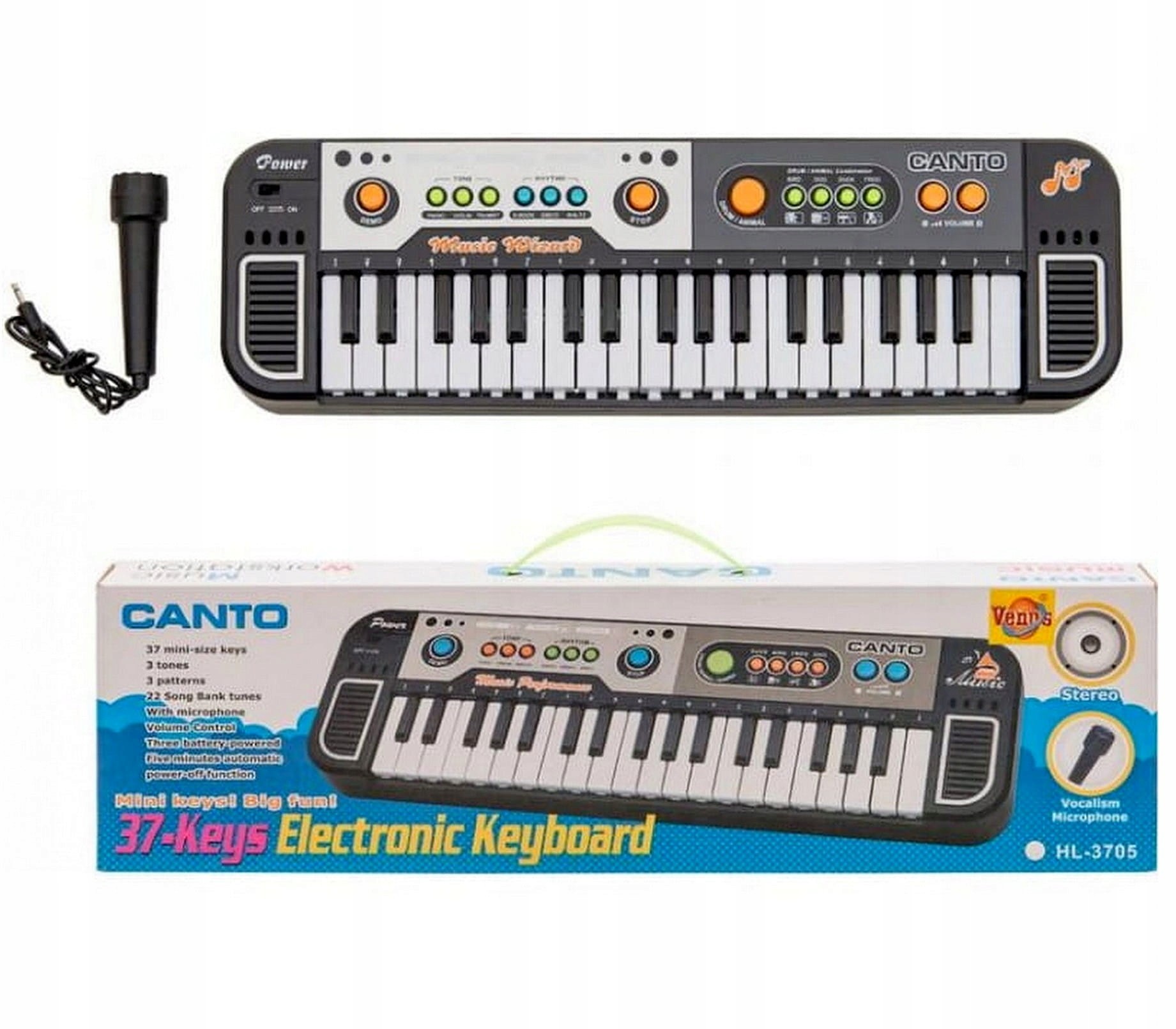 Keyboard Duży Dla Dzieci Pianino Organy +mikrofon