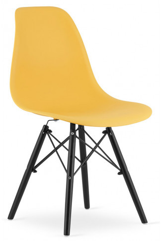 Komplet żółtych krzeseł skandynawskich 4szt Naxin 3S