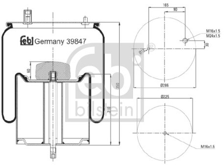 FEBI Mieszek, klimatyzacja FEBI 39847