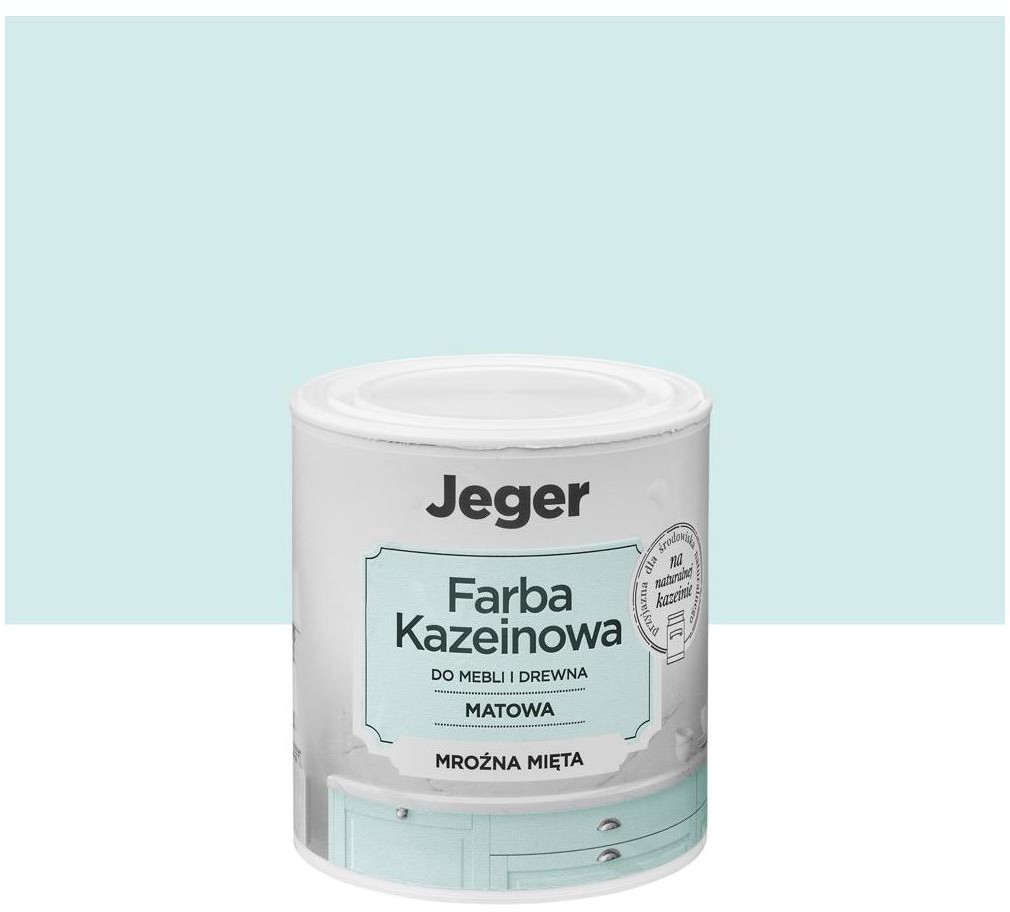 JEGER Farba kazeinowa 0.5 l mroźna mięta matowa Jeger