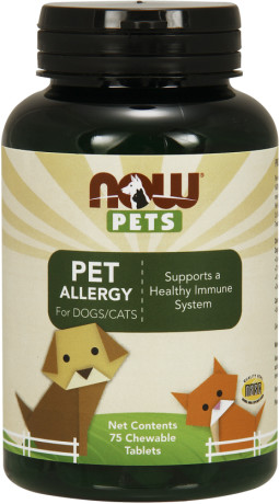 Фото - Вітаміни й мінерали Now PETS Pet Allergy for Dogs/Cats  (75 tabl.)