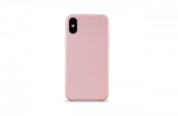 KMP Leather Case do iPhone X skórzane różowe