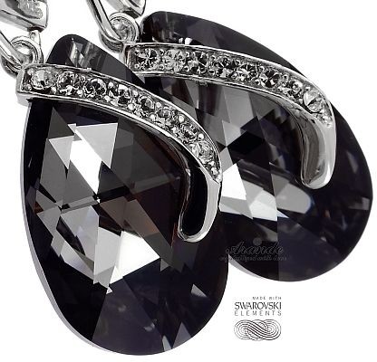 Swarovski SPECIAL kolczyki NIGHT SENTI SREBRO