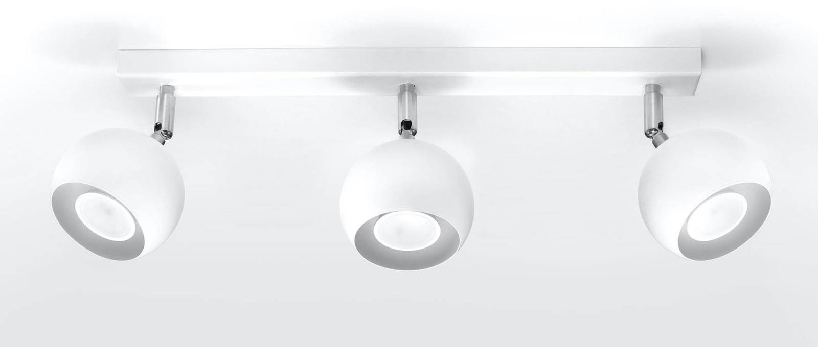 EULUNA Spot sufitowy Flame biały, 3-punktowy