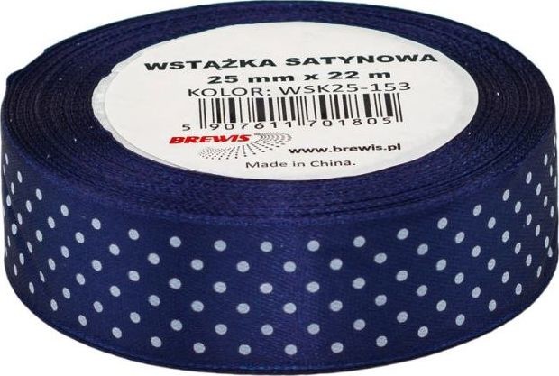 BREWIS BREWIS Wstążka satynowa BREWIS kropki 25mm WSK25-153 Brewis AC878BRW