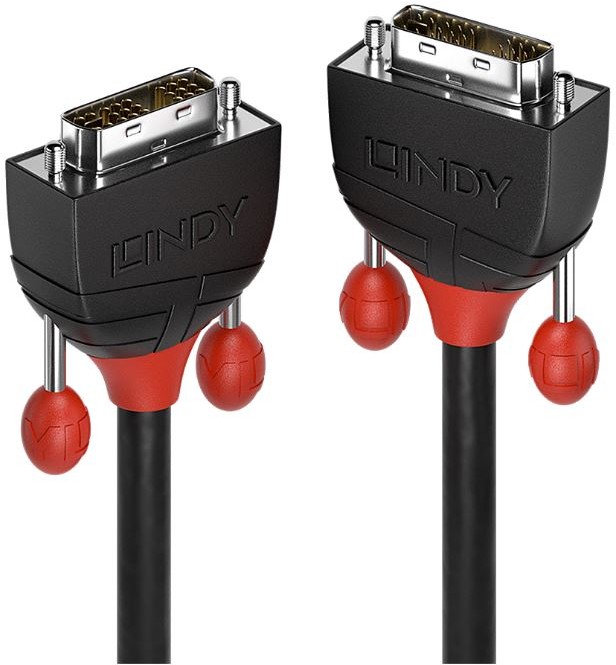 Lindy 36260 Kabel DVI-I Single Link Black Line 1m LY-36260