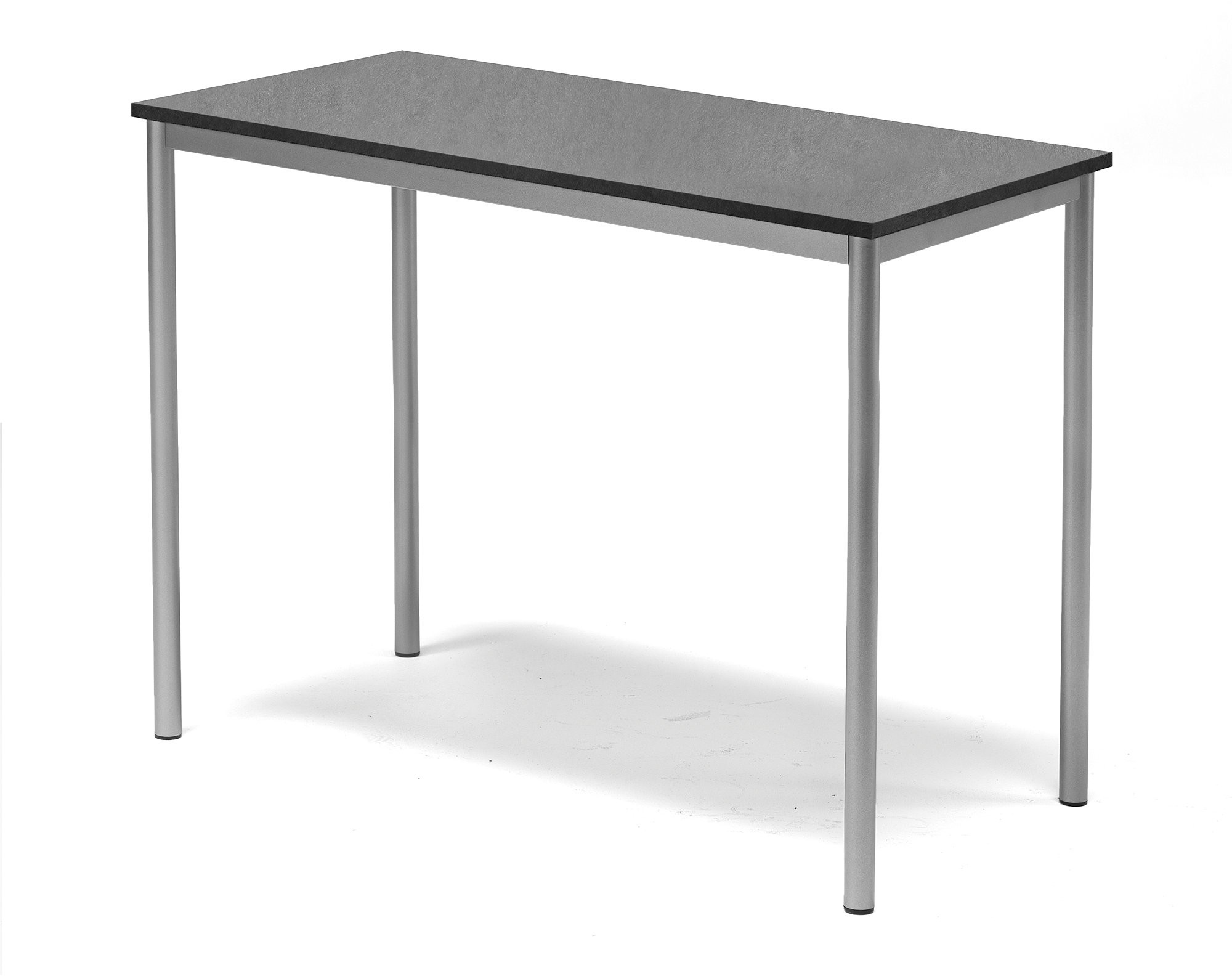 AJ Produkty Stół Sonitus, 1200x600x900 mm, rama srebrna, dźwiękochłonne linoleum, ciemn