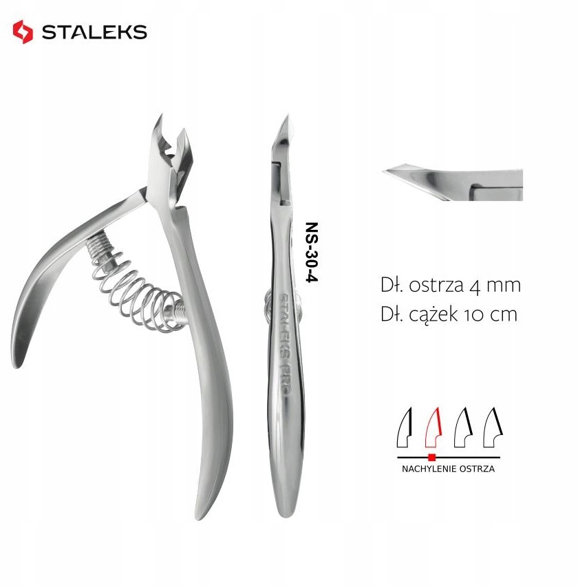 Staleks Cążki do skórek ze sprężyną 4mm NS-30-4