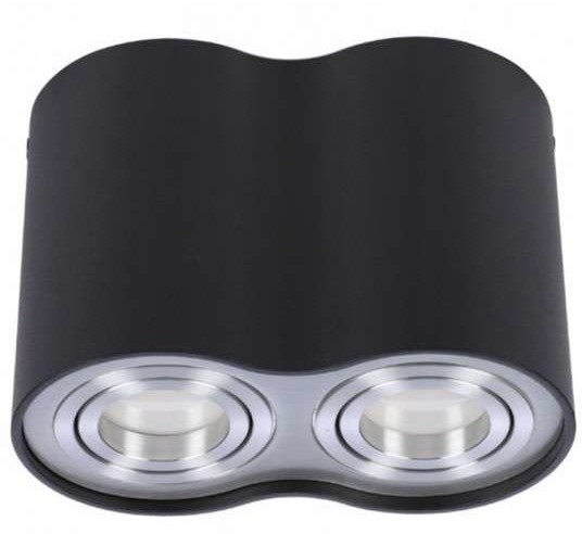 Azzardo BROSS 2 GM4200 Czarny/ALU Oprawa sufitowa GU10 2X50W 267 / GM4200 BK/ALU