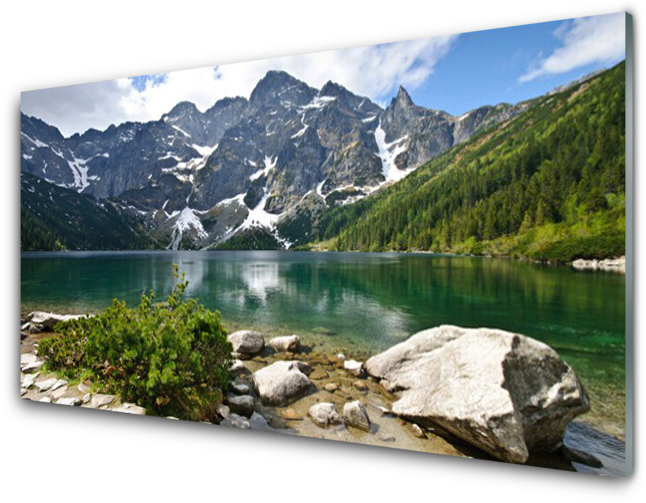 Tulup.pl Panel Szklany Jezioro Góry Krajobraz 125x50cm