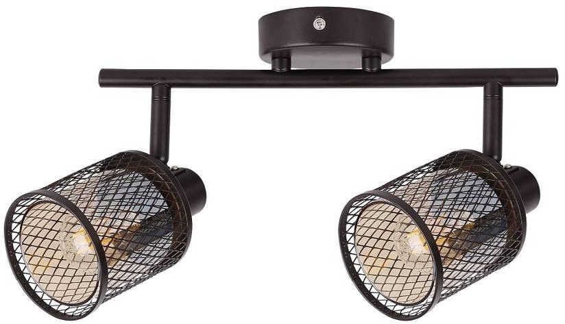 Candellux Lampa sufitowa kawowe złoto klosz bursztyn 2x40W Canabera 92-81766 92-81766