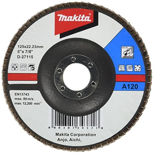 Makita tarcze szlifierskie lamelkowe, 125 MM, A120, D-27115 D-27115