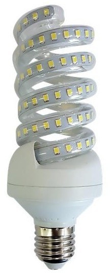 AIGOSTAR Żarówka LED E27 18W SPIRALNA - ciepła biel