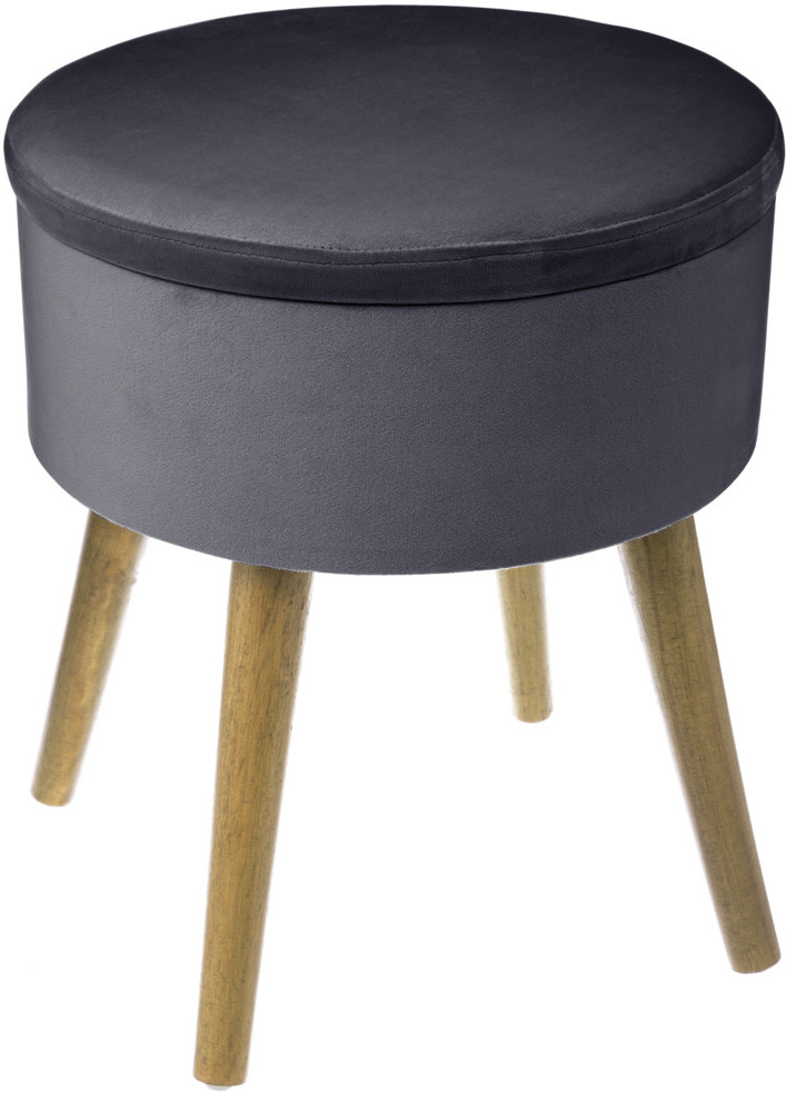 Atmosphera Créateur d'intérieur Atmosphera Créateur dintérieur Taboret tapicerowany z drewnianymi nóżkami stołek drewniany taboret skandynawski stołek tapicerowany taboret do przedpokoju B07CWB5VNJ