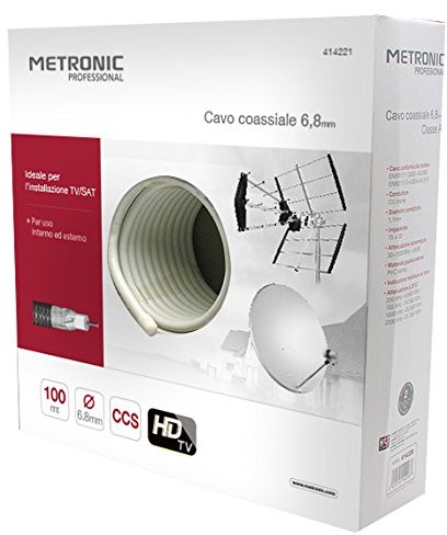 Metronic 3420744142212 kabel koncentryczny, biały 414221