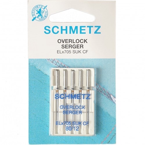 Schmetz Igły półpłaskie ELx705 SUK CF VCS do coverloków domowych 5x80