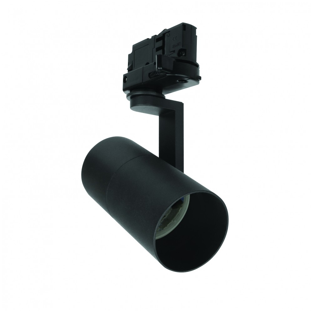 SPECTRUMLED Reflektor szynowy na GU10 czarny 3f MADARA MINI II 022-G10-BLK-4