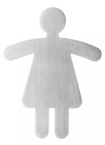 Durable 495023 DURABLE Tabliczka 90x120 mm symbol: WC dla pań srebrny szt. 495023