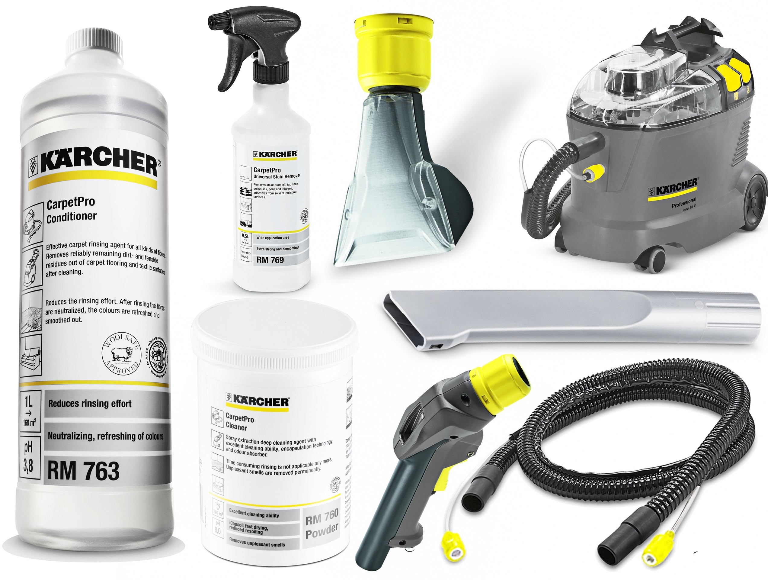 Kärcher Odkurzacz piorący Puzzi 8/1 C + kpl ssawek