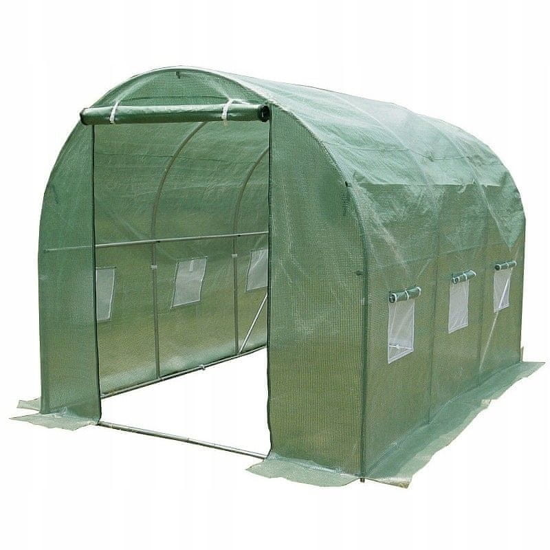 4iQ Tunel Foliowy Szklarnia 2x3,5m PREMIUM z Siatką PE