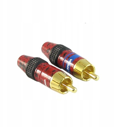 Wtyk Rca (cinch) marmurkowy na kabel