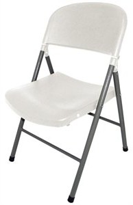 Bolero Krzesło składane | białe lub czarne | 490x500x(H)810mm | 2szt. CE692