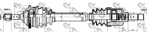 GSP Półoś lewa GSP 245009