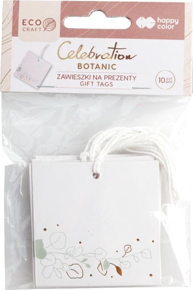 GDD GDD Zawieszka na prezenty Botanic 10szt HAPPY COLOR 443086