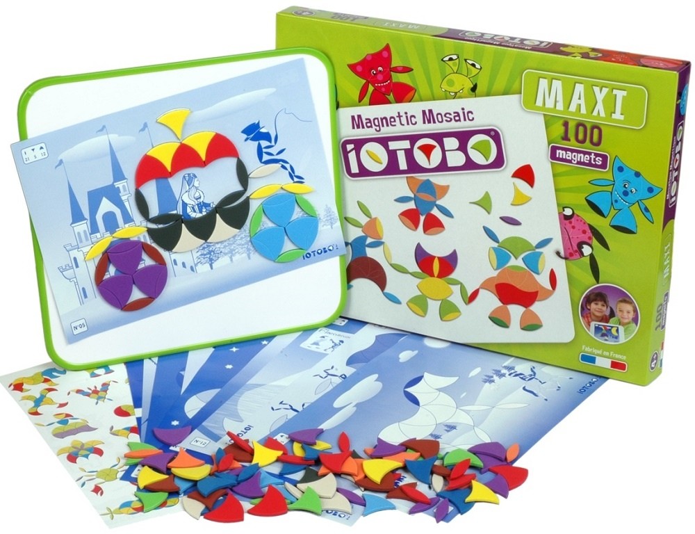 IOTOBO MOZAIKA MAGNETYCZNA zestaw z magnesami 100 szt. maxi IOTOBO IO ITB 4+ MAXI