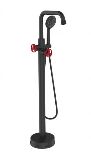 Metal-Hurt Bateria LOFTEA BLACK+RED wannowa wolnostojąca czarny mat/czerwony BJV403/2B-R1