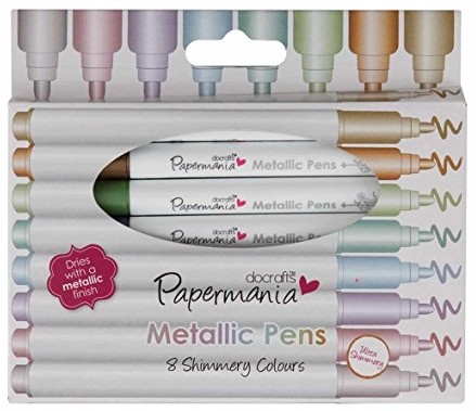 Docrafts METALLIC Pens 8 Shimmery Colours PMA 8511005