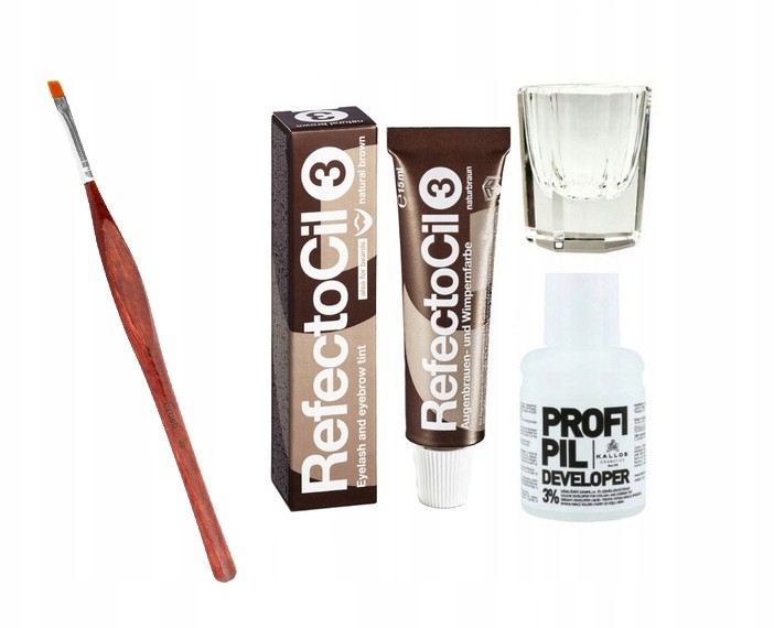 RefectoCil henna zestaw woda pędzel kieliszek Hit!