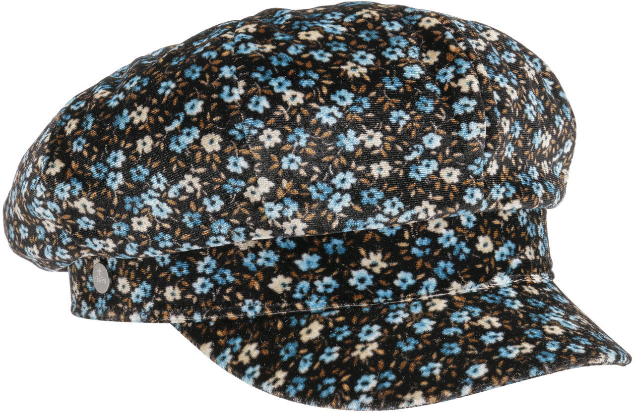 Czapka Kaszkiet Flower Velvet by Lierys, niebieski, S (55-56 cm)