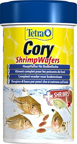 Tetra Tetry Cory Shrimp Wafers (główna podszewka dla ryb, które jedzą na dnie jak Corydoras i inne szczeniaki, z 10% Shrimps), różne rozmiary, 100 ml 257399