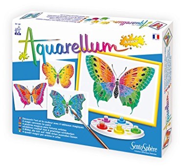 Sentosphere SentoSphere 3900661  obrazy 4 ausmal aquarellum Junior motyle, zestaw do malowania