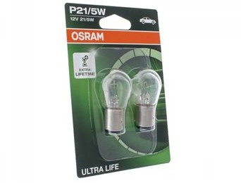 Osram Żarówki Osram Ultra Life P21/5W BAY15d 12V 21/5W 2 szt 4 razy dłuższa trwałość) K35-7905