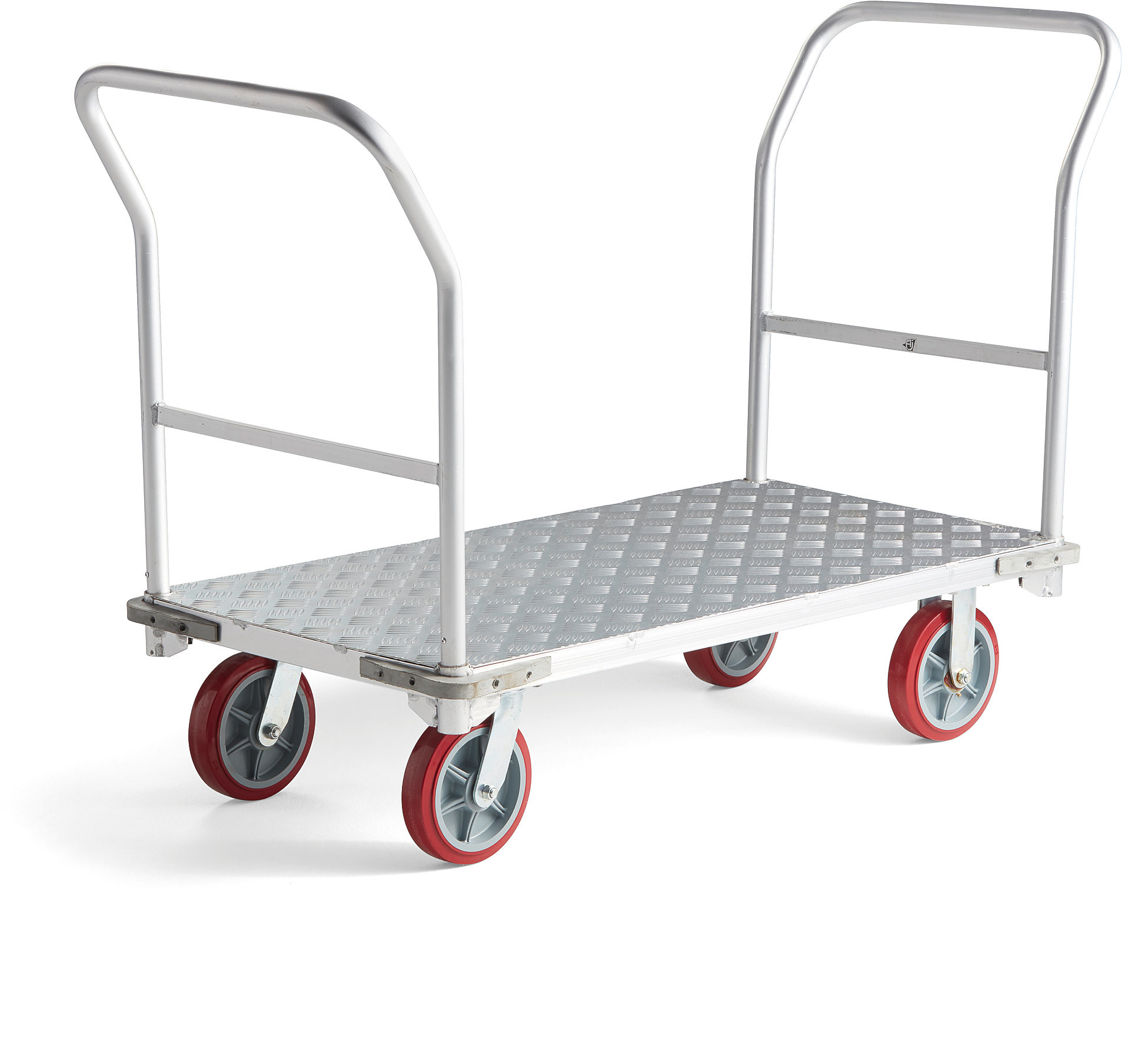 AJ Produkty Aluminiowy wózek platformowy, 2 ramy, obciążenie 300 kg, 610x1260 mm