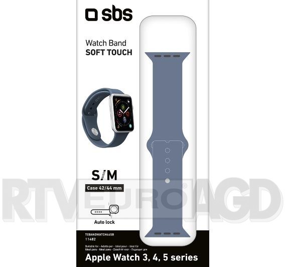SBS SBS pasek do Apple Watch 44mm S niebieski TEBANDWATCH44SB