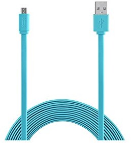 Aiino uniwersalny Micro USB/USB  kabel USB, niebieski AICMCRUSBFT-BL