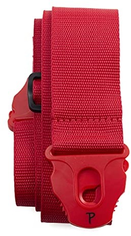 Perri's Leathers Skóra Perri's | blokada paska do gitary czerwony  końce blokujące | Pasuje do gitar basowych, akustycznych i elektrycznych  5 cm szerokości i regulowana długość 99 cm  130 cm długości NWSPL-7159