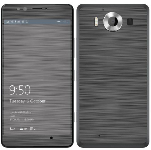 Royal Sticker Royal tatuaż ścienny RS. 124356 wyświetlacz samoprzylepny do Microsoft Lumia 950 motyw metalowa szczotka RS.124356