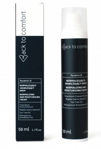 Back To Comfort Back To Comfort Pyretrin-D Krem normalizująco-nawilżający do cery wrażliwej i z trądzikiem różowatym 50ml