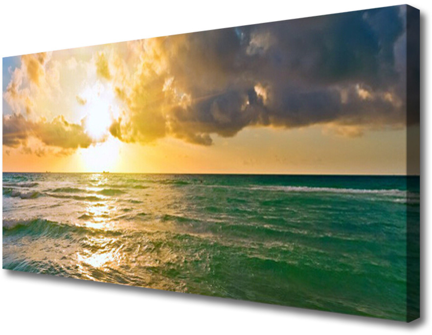 PL Tulup Obraz Canvas Morze Zachód Słońca 140x70cm