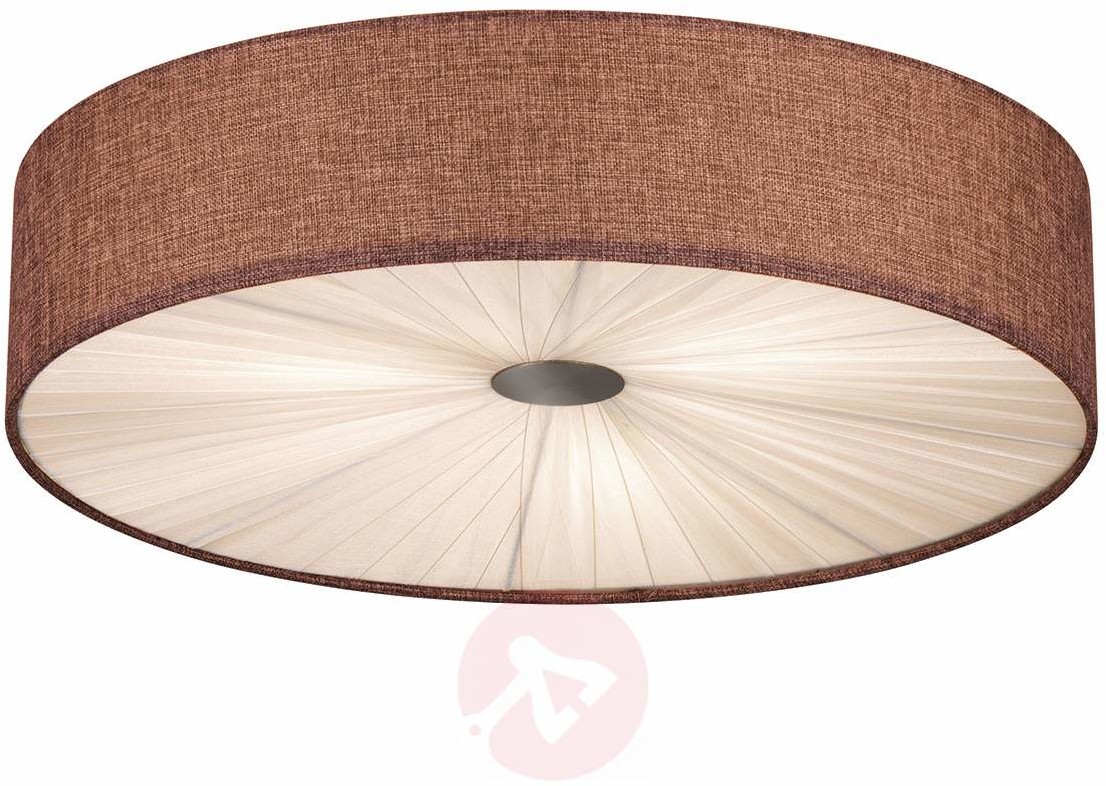 Eglo Duża lampa sufitowa Fungino brązowa