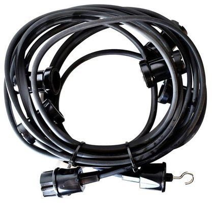 Eko-Light Profesjonalna girlanda IP44 czarna długa 17m 15xE27 z hakiem końcowym EKO1618 EKO1618