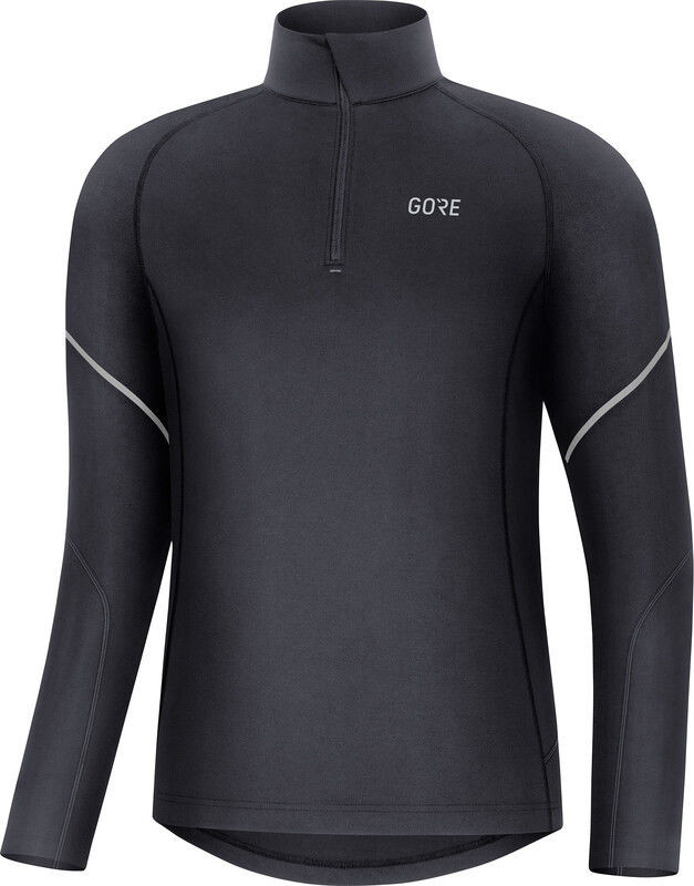 Gore wear GORE WEAR M Mid Bluza na zamek błyskawiczny Mężczyźni, black L 2020 Koszulki do biegania 100530990005